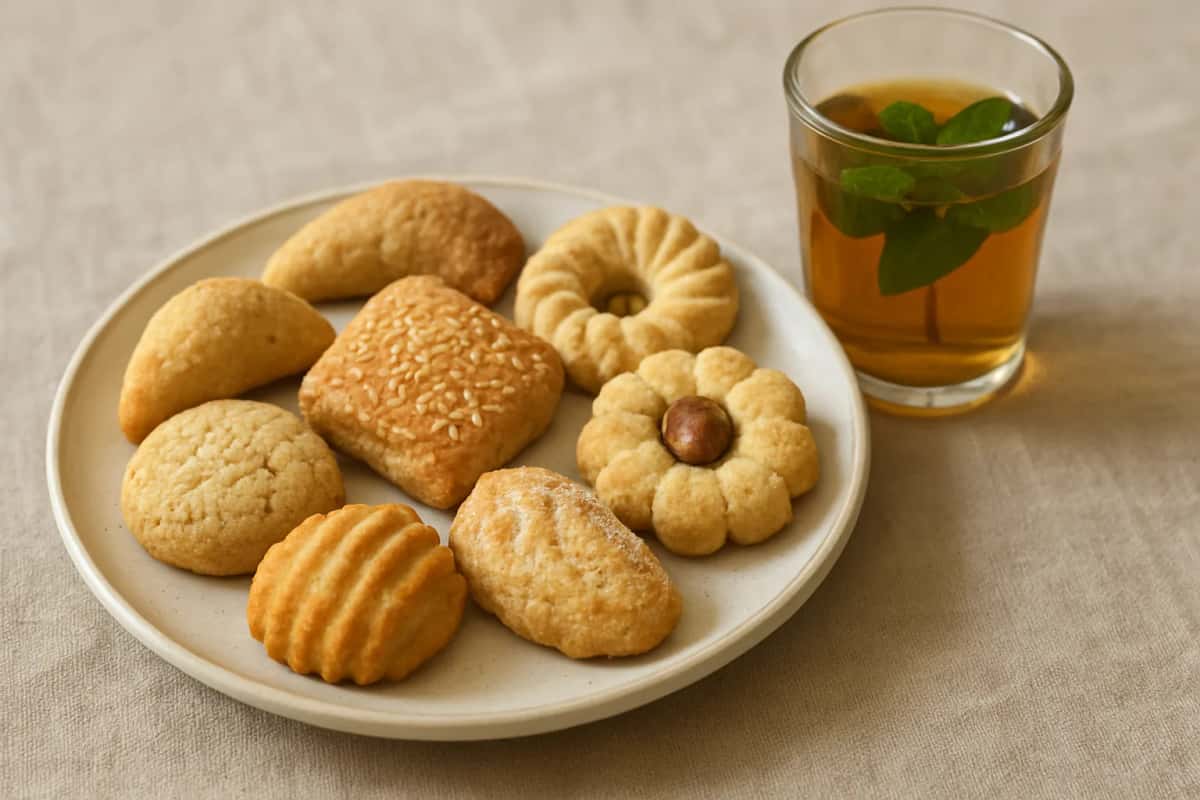 Bachkoutou : assortiment de biscuits secs tunisiens de formes variées