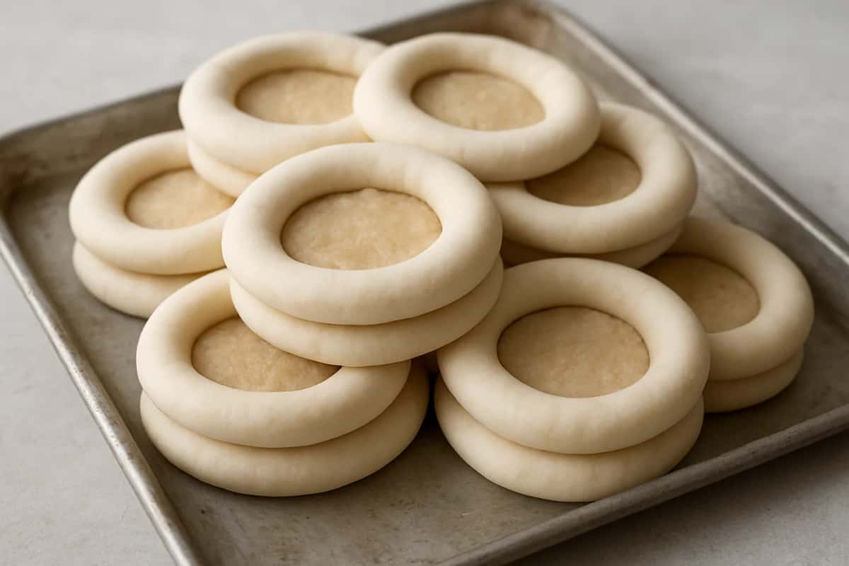 Kaak warka : anneaux blancs de pâte fourrés à la pâte d'amande
