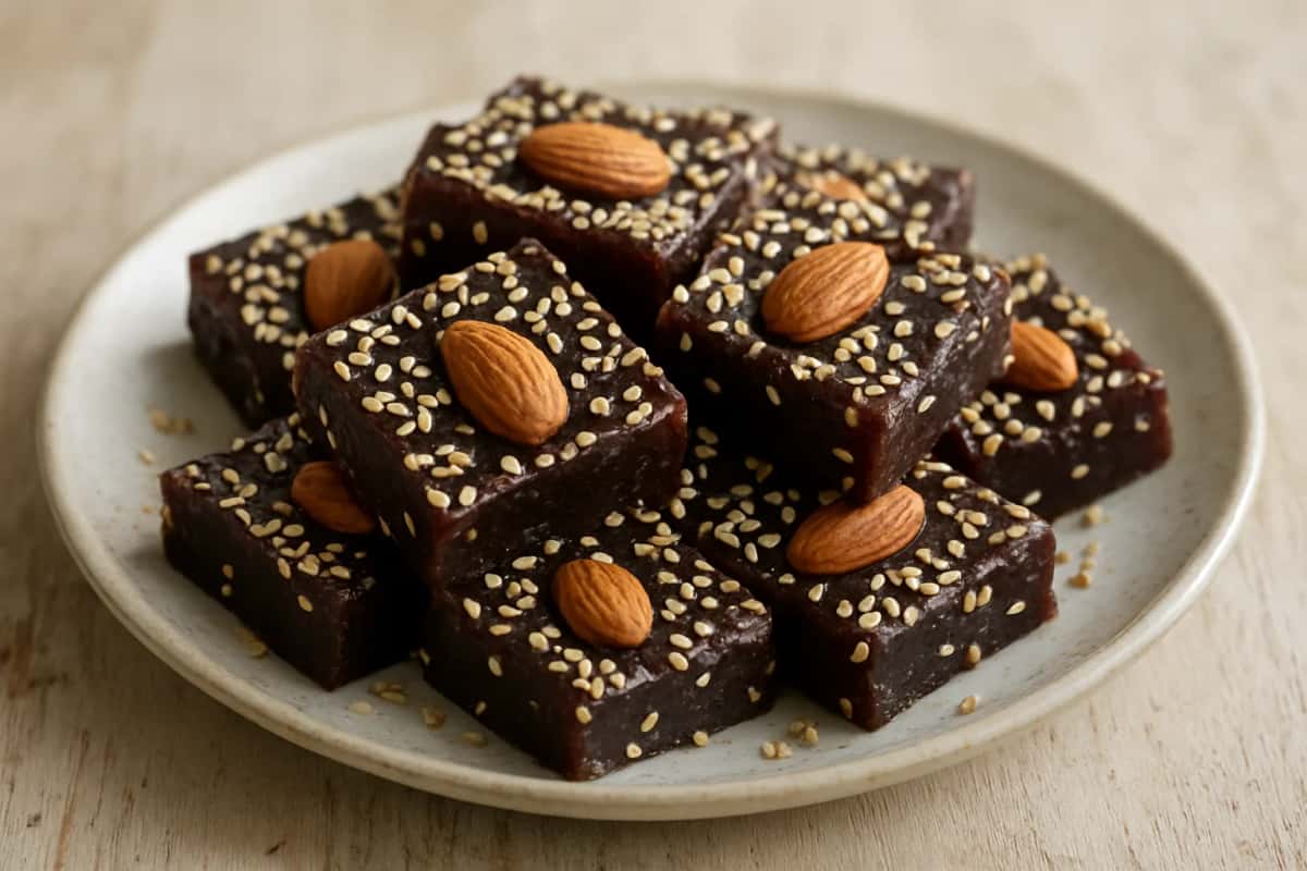 Laklouka de Sfax : pâte de raisin au sésame et aux amandes