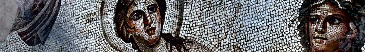 Mosaïque romaine à visages provenant de Bulla Regia