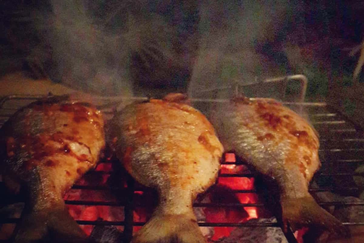Poisson grillé servi dans un restaurant de La Goulette
