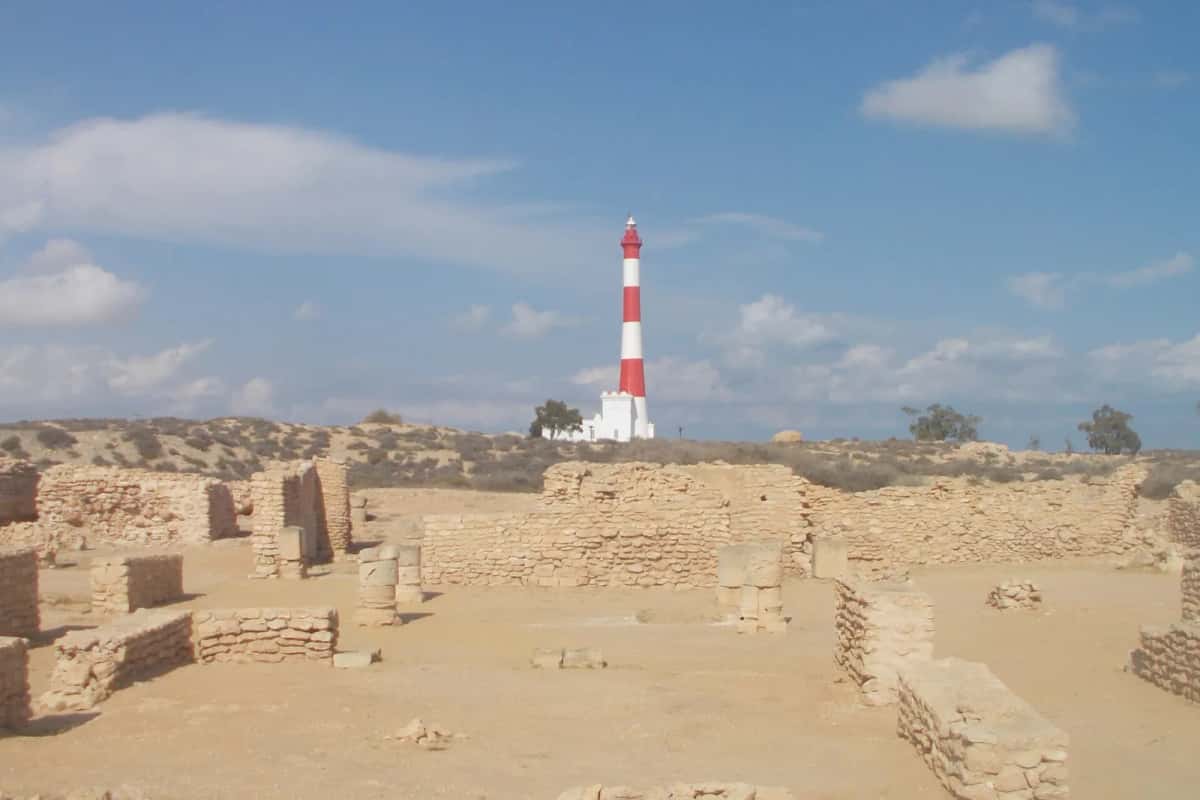 Ruines des grands thermes romains de Thyna, au sud de Sfax