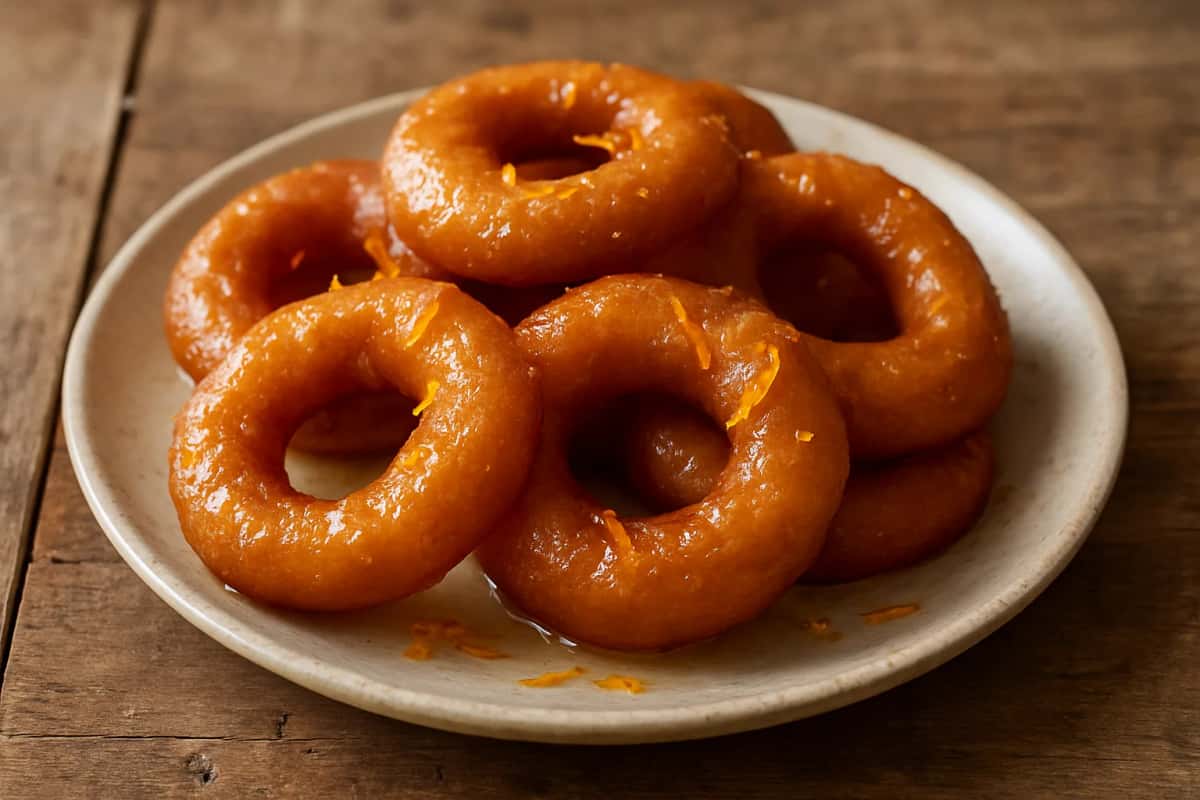 Yoyo tunisien : beignets en anneau brillants de sirop